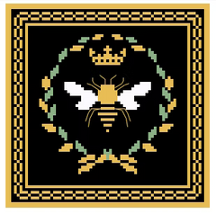 FS-29B Bee Coast Black 4"x4" Square