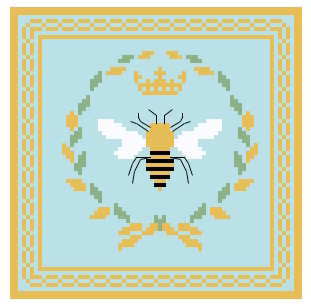 FS-29D Bee Coast Teal 4"x4" Square