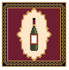 FS-34D Wine Coaster 4"x4" Square