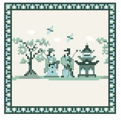 FS-36B Green Toile Coaster