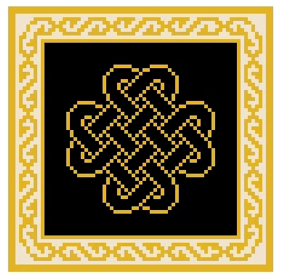 FS-38B Celtic Black 4"x4" Square