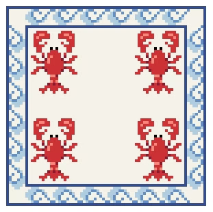 FS-42 Lobster Coaster 4"x4" Square