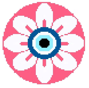 FS-53 Evil EYE FL Pink 4" Round