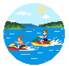 FS-59 Jet Ski 4" Round