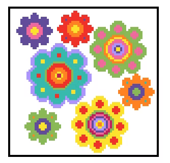 FS-68 Floral 4"x4" Square