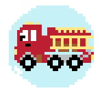 FS-Boy L Fire Truck 2" Round