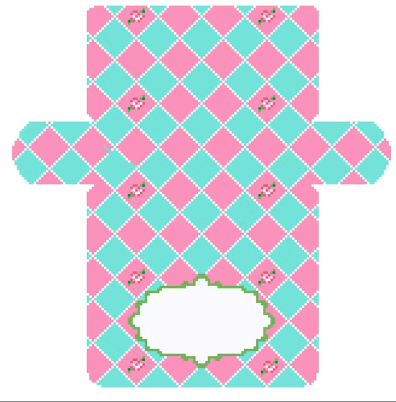 FS-Clutch-2 Pink&Blue Dia Clutch Bag