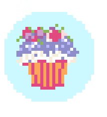 FS-CUP-E Purple Flowers 2" Round
