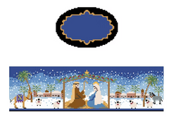 FS-O-15 Nativity Scene Oval Hinged Box