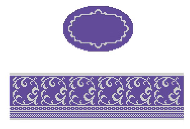 FS-O-18 Purple & Silver Oval Hinged Box
