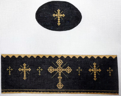 FS-O-3A Prayer Box Black Oval Hinged Box