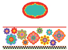 FS-O-43A Hippi Flowers Oval Hinged Box
