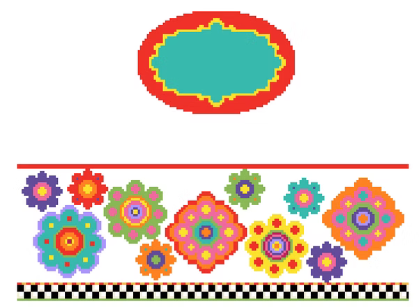 FS-O-43A Hippi Flowers Oval Hinged Box