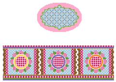FS-O-44 Quilt Pink Oval Hinged Box