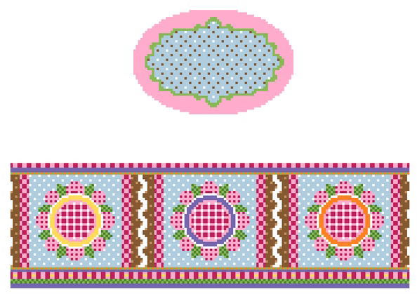 FS-O-44 Quilt Pink Oval Hinged Box