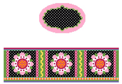 FS-O-44A Quilt Black Oval Hinged Box