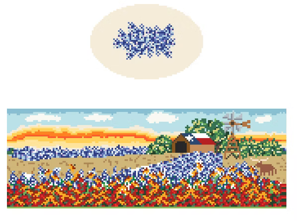 FS-O-9 Texas Flowers Oval Hinged Box