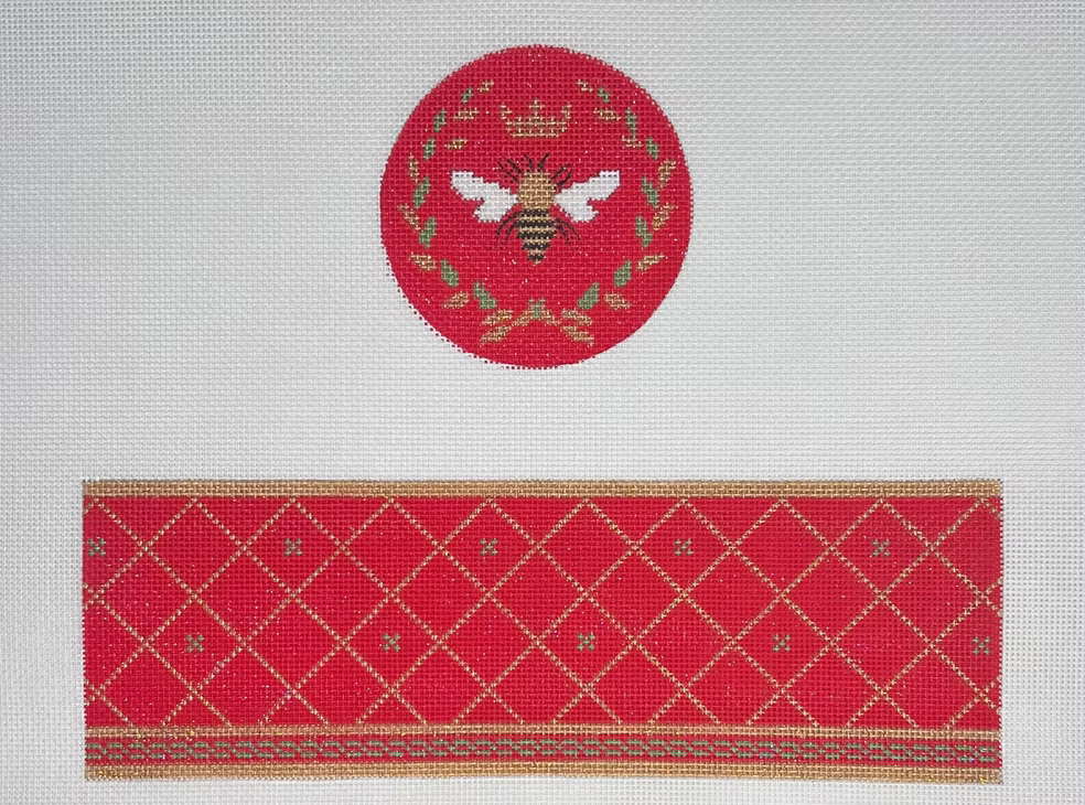 FS-R-17c Queen Bee Red Round Hinged Box
