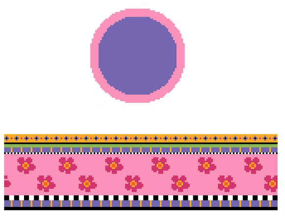 FS-R-54 Floral Pink Round Hinged Box