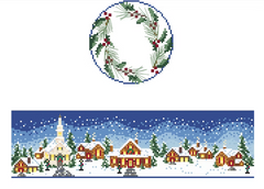 FS-R-65 Christmas Village Round Hinged Box