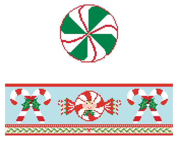 FS-R-71 Candy Cane Round Hinged Box