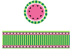 FS-R-73 Watermelon Round Hinged Box