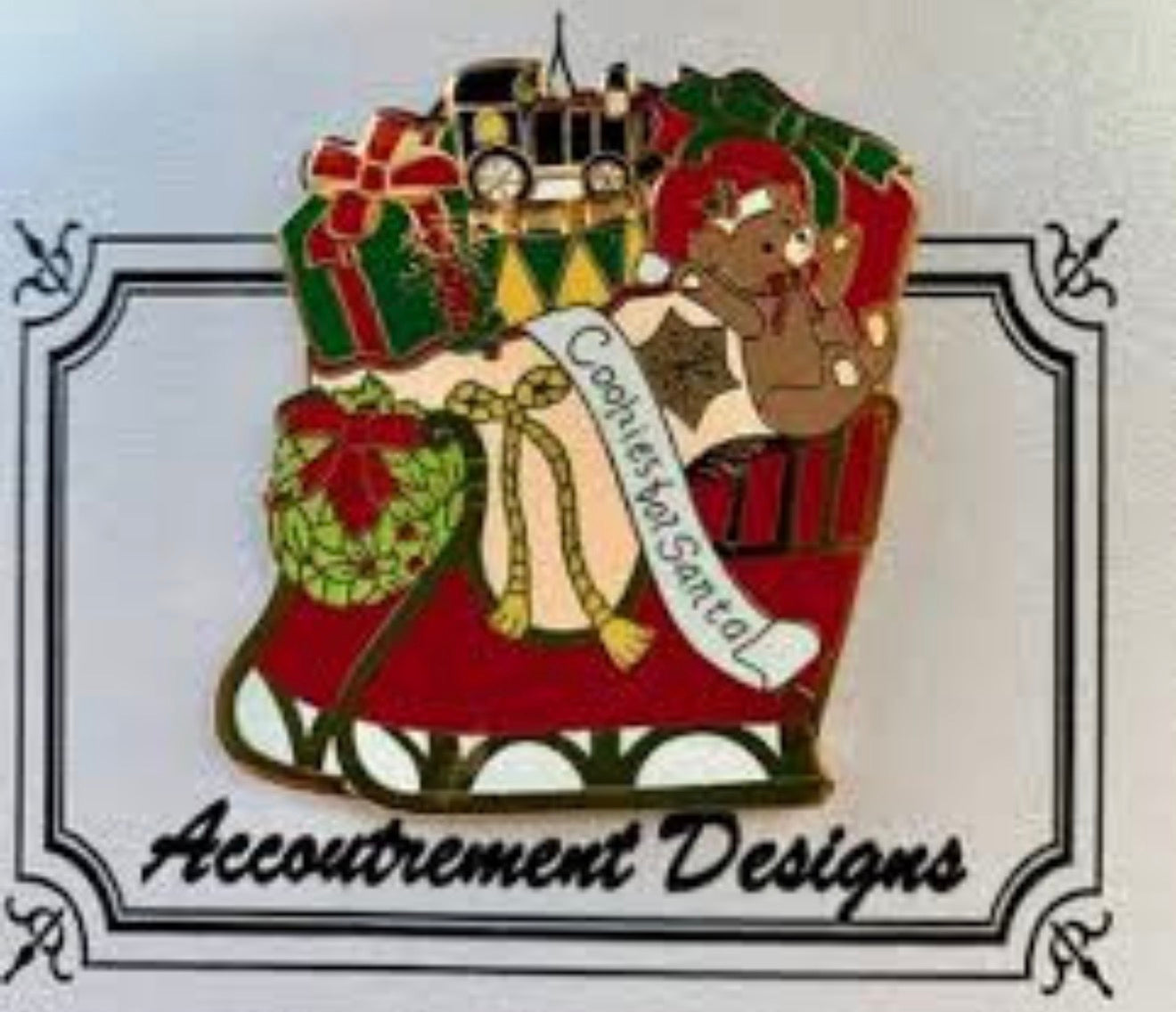 Santa Sleigh needle minder by Accoutrement Designs