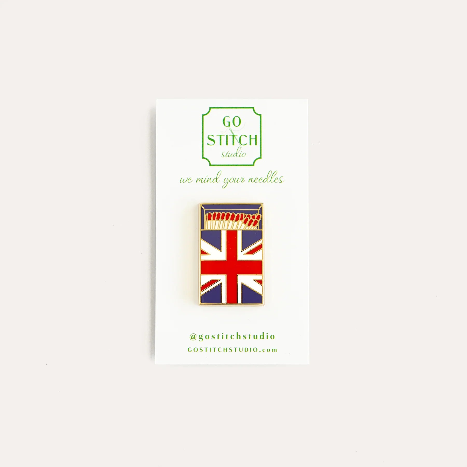 GGS-NM-004 - British Flag Red & Blue Matchbox Needleminder