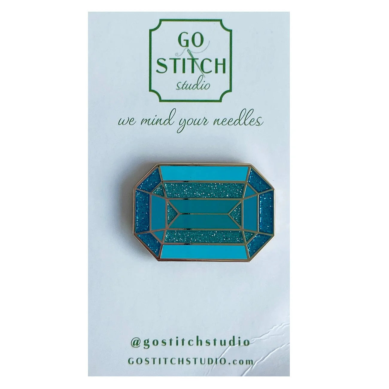GGS-NM-08 - Roosevelt Inspired Aquamarine Needleminder