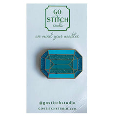 GGS-NM-08 - Roosevelt Inspired Aquamarine Needleminder