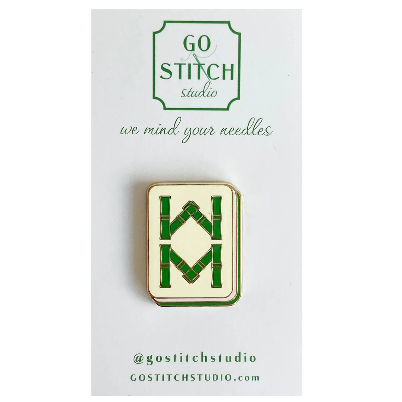 GGS-NM-18 - Bamboo Mahjong Tile Needleminder