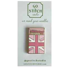 GGS-NM-32 - Pink British Flag Matchbox Needleminder