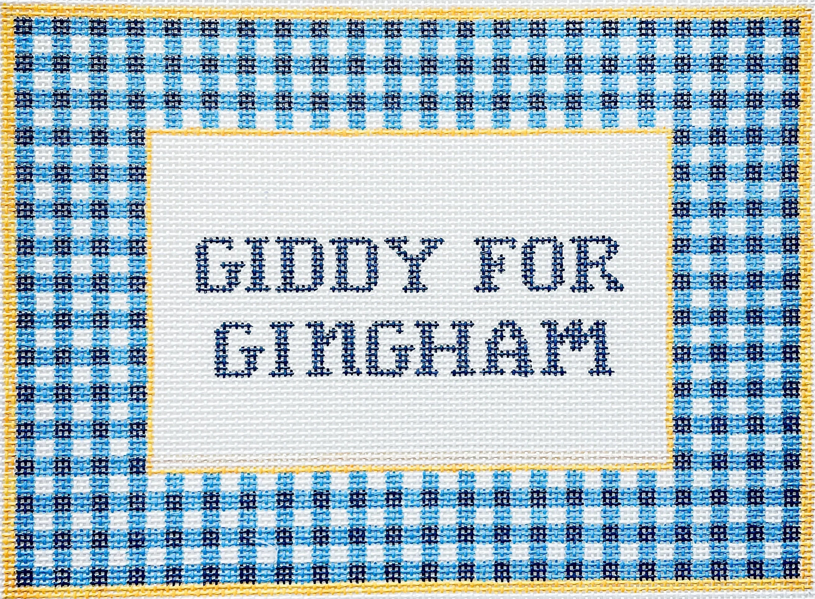 Hello Tess HT105-18 Giddy for Gingham on 18 mesh