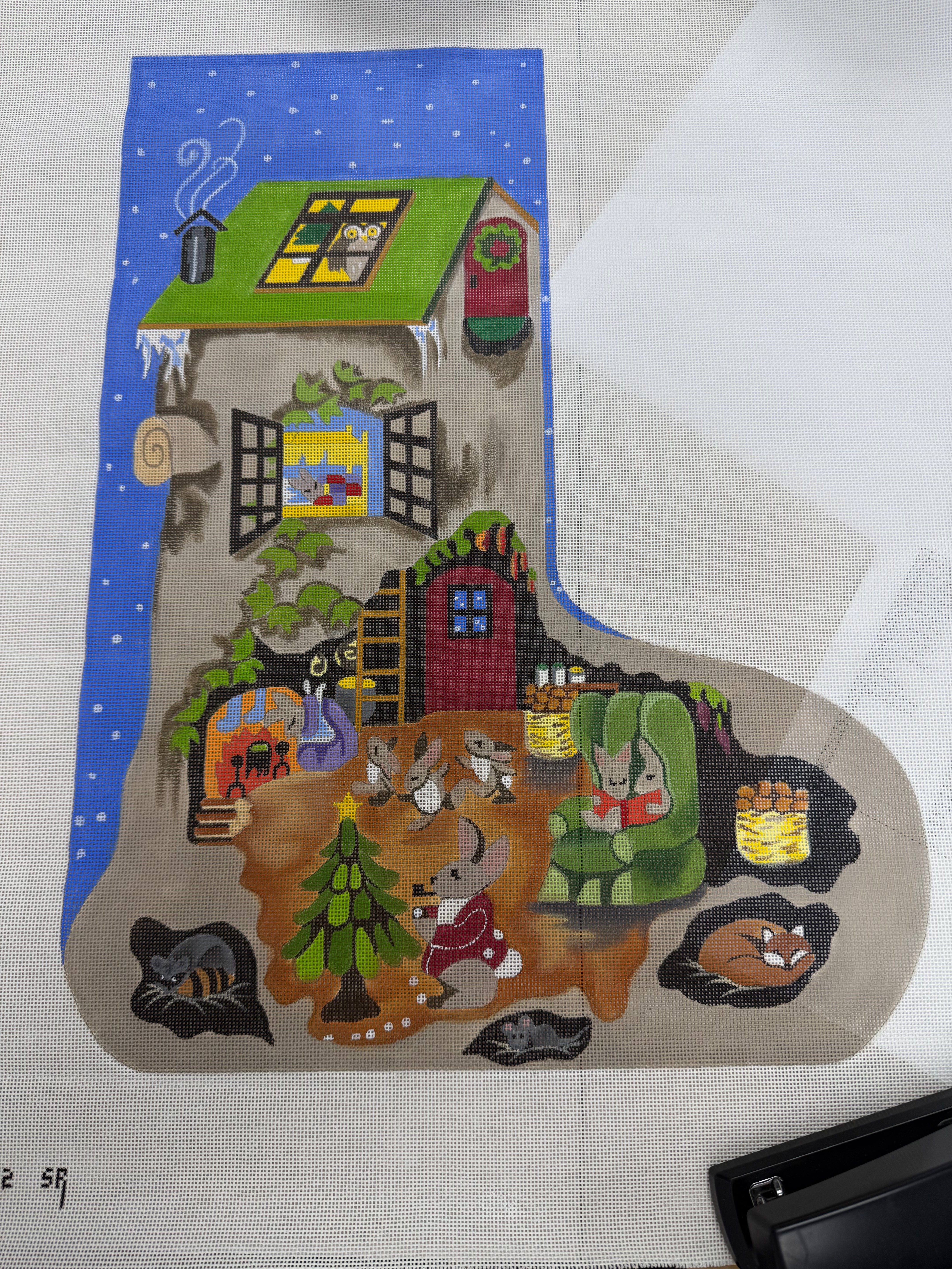 BE0132 Rabbit Hole Christmas Stocking