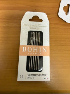 Bohin Needle- Size 20 Tapestry Round Tip