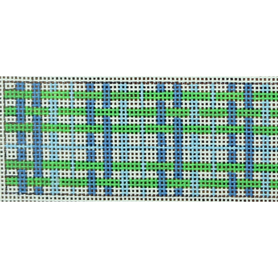 KKB538 blue and green plaid belt 1.5 x 38.75