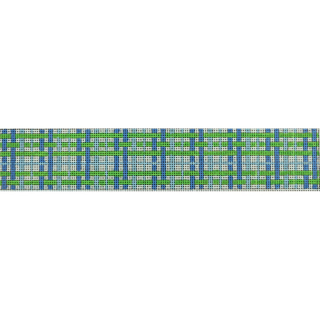 KKF03B blue and green plaid - key fob 8.125 x 1.5