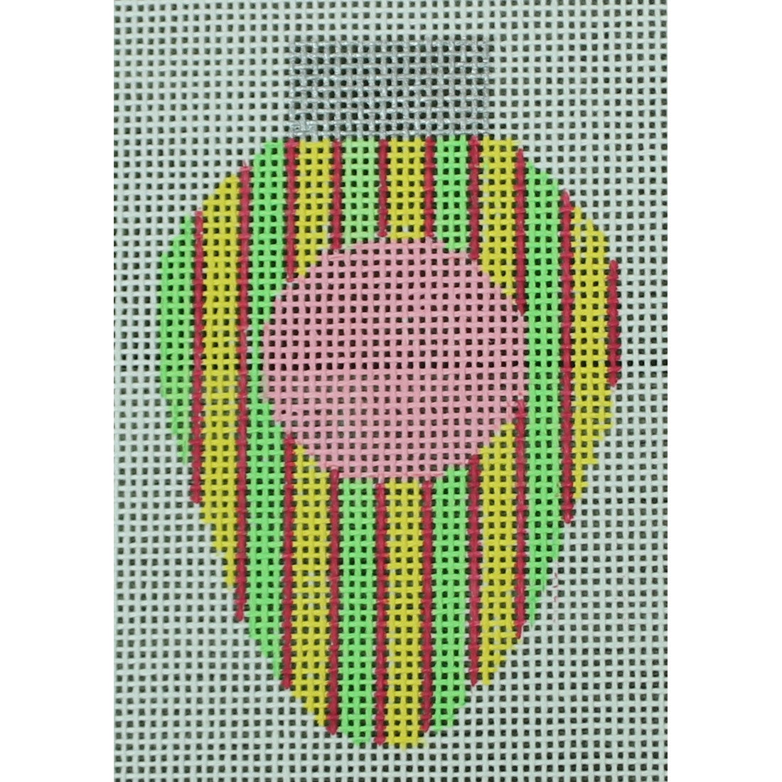 KKLB04 Green/Pink/Yellow Striped Lightbulb 2.25 x 3.5