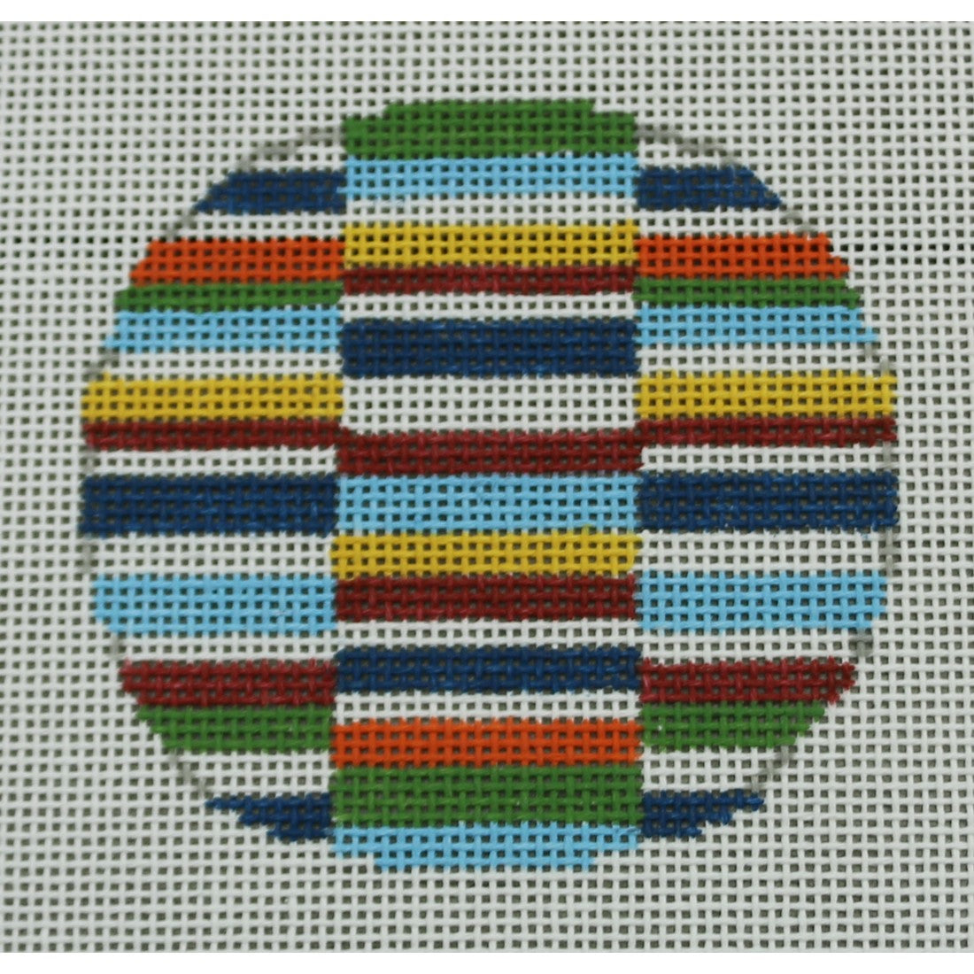 KKMO112 multicolor block ornament 3" Round