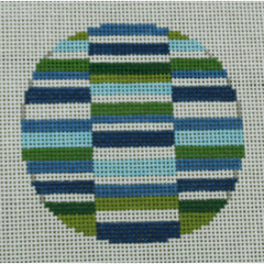 KKMO115 cool colors block ornament 3" Round