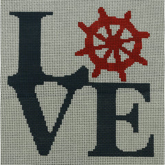 KKO128 Love with Ship Wheel 4.75 x 5