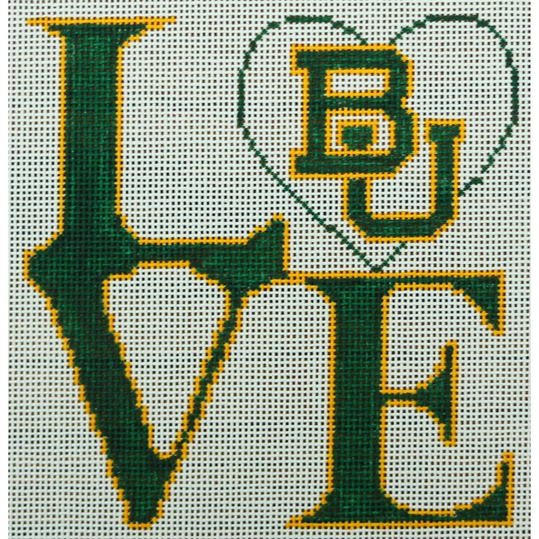 Kristine Kingston Love Baylor Ornament Needlepoint Canvas KKO173
