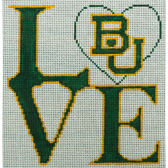 Kristine Kingston Love Baylor Ornament Needlepoint Canvas KKO173