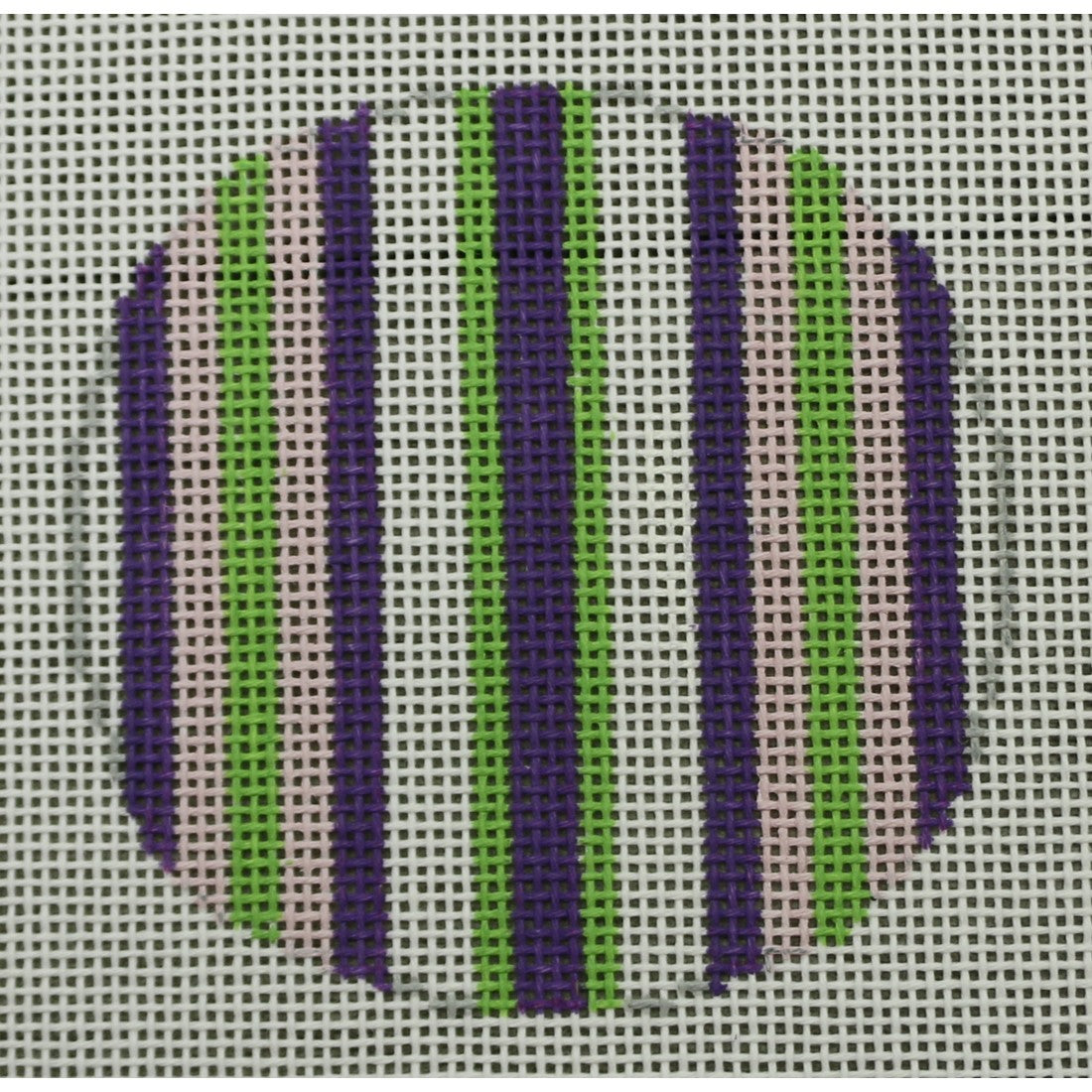 KKO198A Purples and Green Ornament 3" round