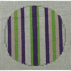 KKO198A Purples and Green Ornament 3" round