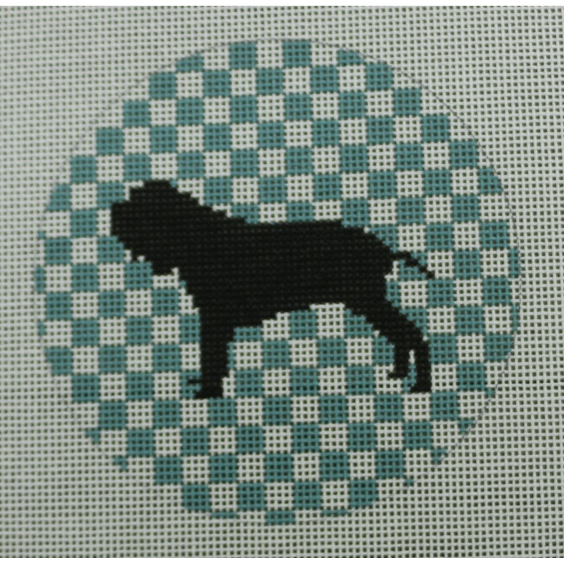 KKOAS118 Neapolitan Mastiff on blue 4" round