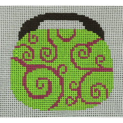 KKOBB103B Swirl - Lime Green and Hot Pink 3 x 3