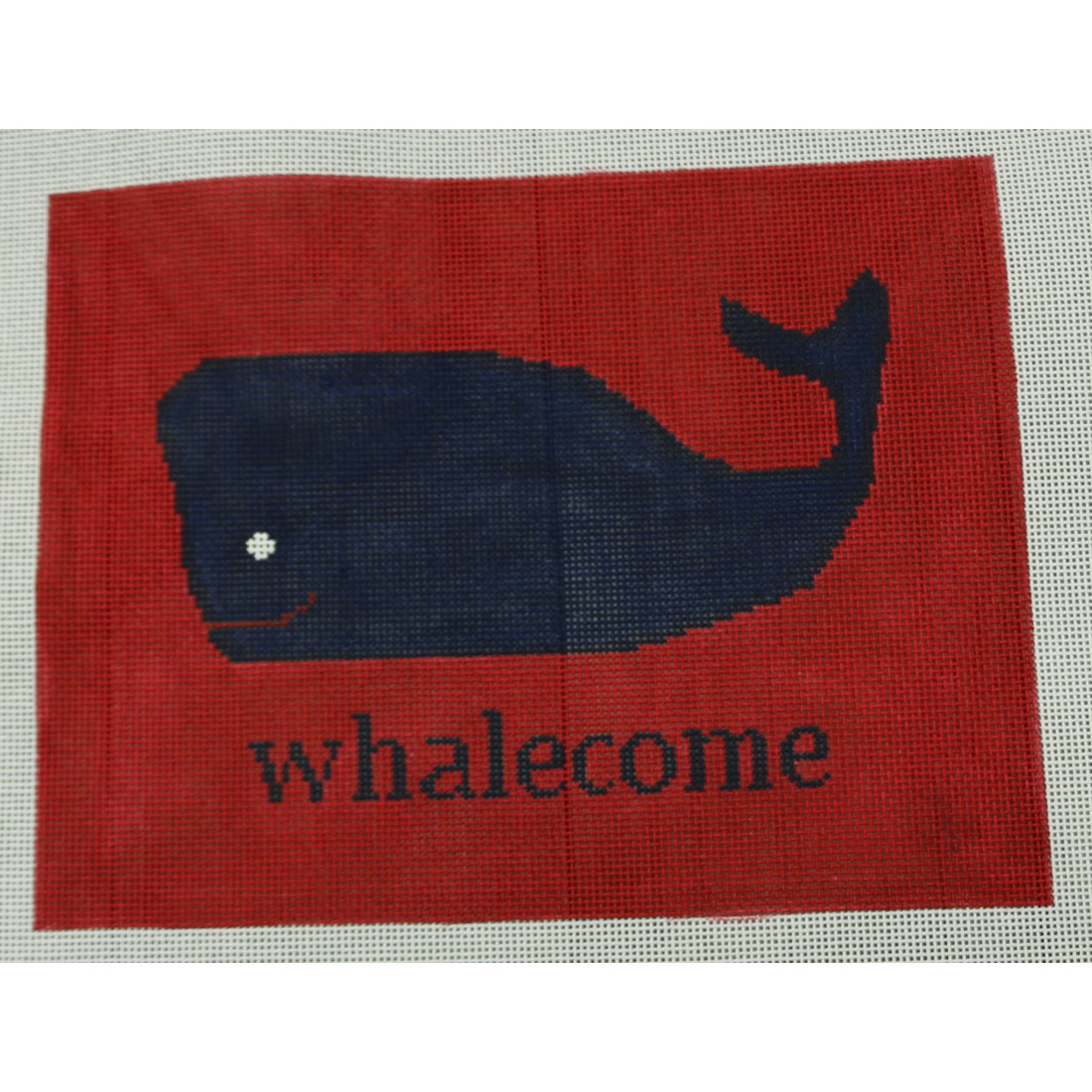 KKP117R Whalecome on Red 8.5 x 11