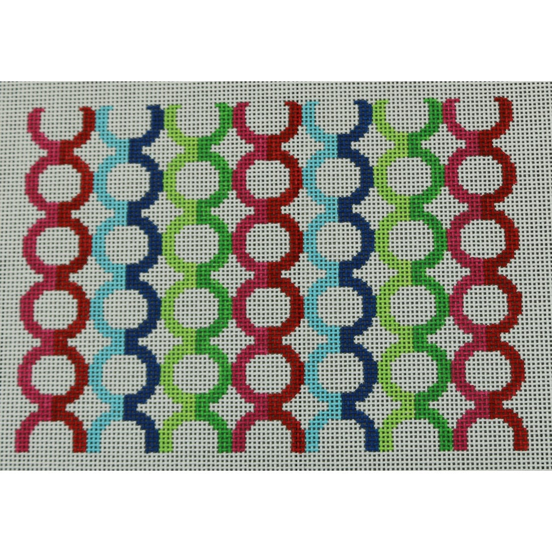 KKP134 Red, Blue, and Green Circle Clutch 8.5 x 6