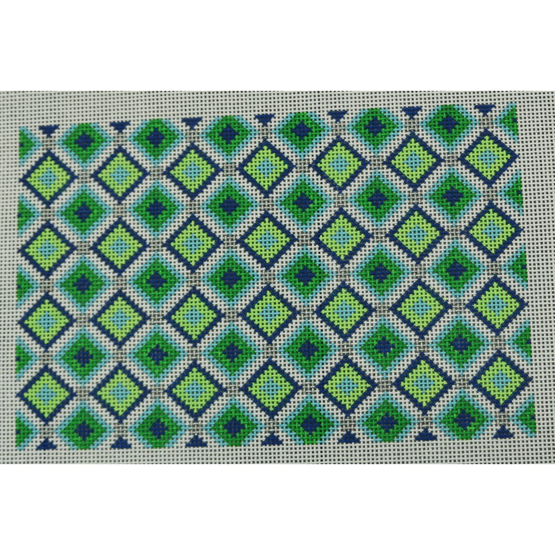 KKP138 Green, Grey, White, and Navy Clutch 6.125 x 9.25